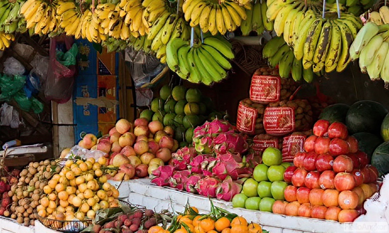 The Siem Reap Countryside Local Market Fruits